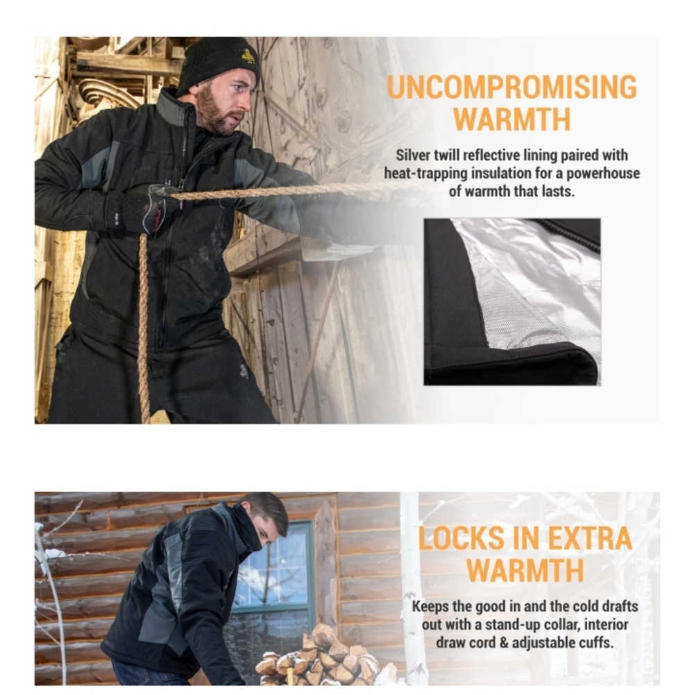 Men's Silver and Black Performance Jacket